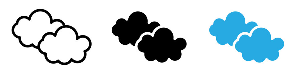 Cloud icon thin line illustration