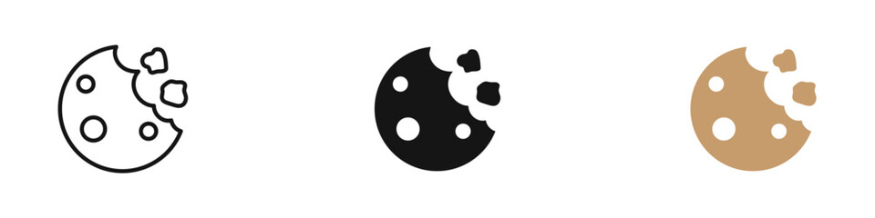 Cookie icon thin line illustration