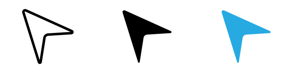 Cursor icon thin line illustration