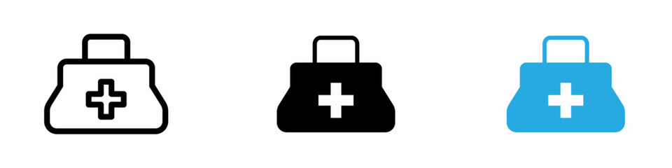 Doctor bag icon thin line illustration