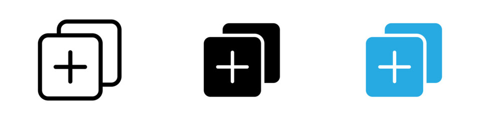 Duplicate icon thin line illustration