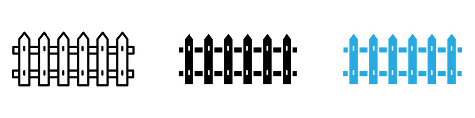 Fence icon thin line illustration