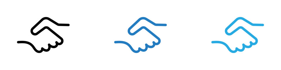 Handshake icon thin line illustration