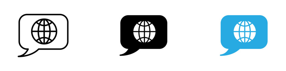 Language icon thin line illustration