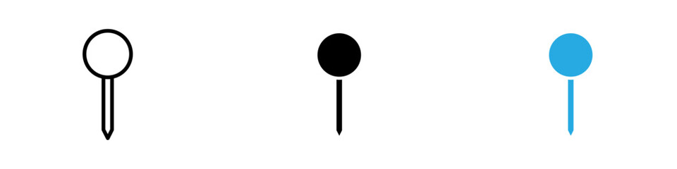 Location pin icon thin line illustration