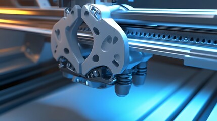 Fototapeta premium High-tech robotic gripper designed for precision handling in automation and manufacturing environments, showcasing modern technology.