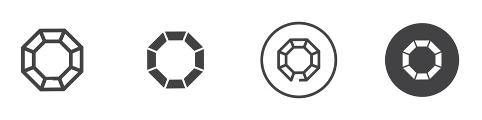 Octagon icon thin line illustration