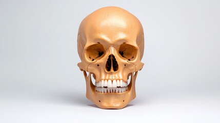 Obraz premium Detailed Human Skull on Clean White Background for Medical or Educational Use
