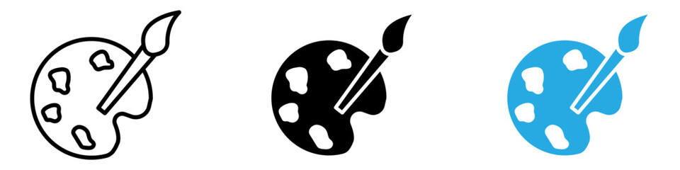 Palette icon thin line illustration