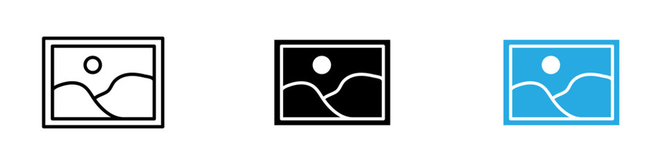 Picture icon thin line illustration