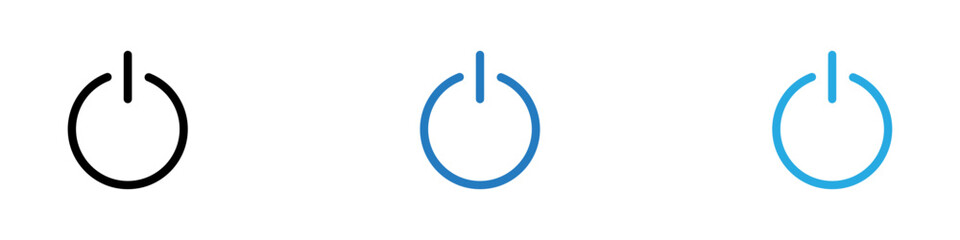 Power icon thin line illustration