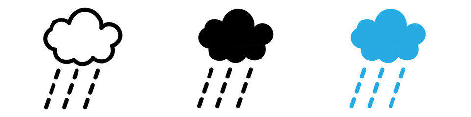 Rainy icon thin line illustration