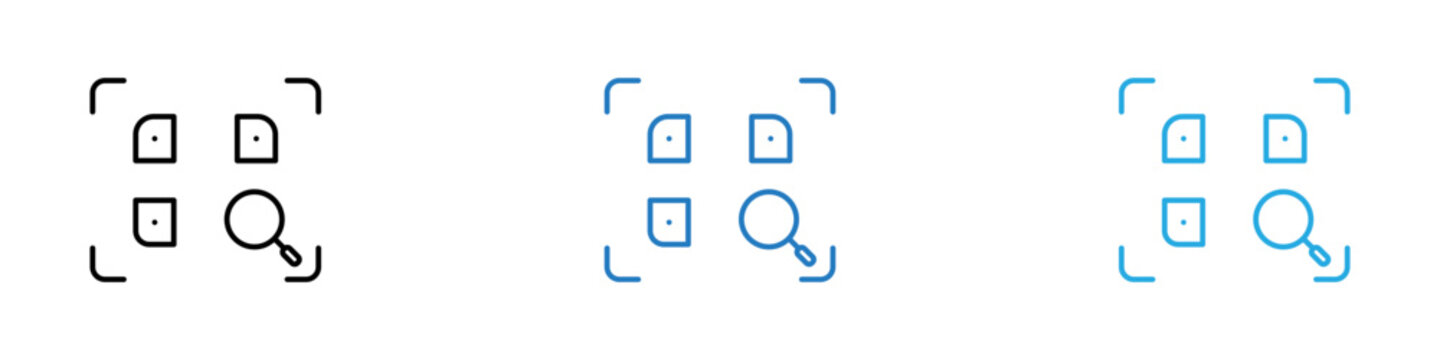 QR code icon thin line illustration