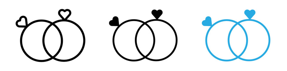 Ring icon thin line illustration