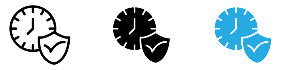 Save time icon thin line illustration