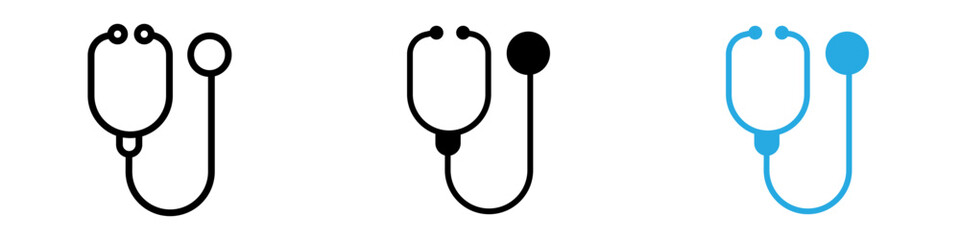 Stethoscope icon thin line illustration