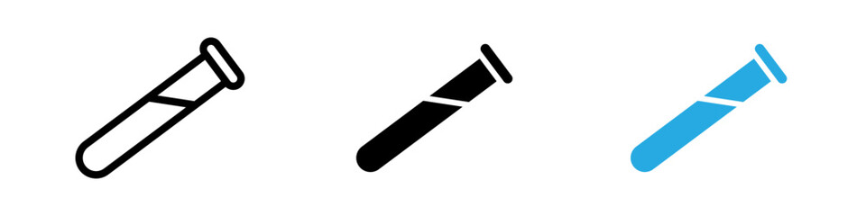 Test tube icon thin line illustration