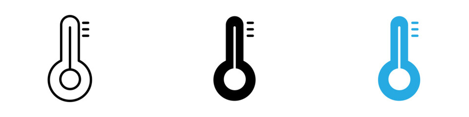 Temperature icon thin line illustration