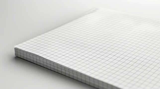 White graph paper background featuring a fine line grid for mathematical and engineering use