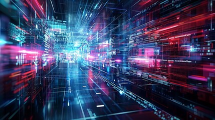Obraz premium Visualizing digital transformation the corporate shift towards advanced technology integration