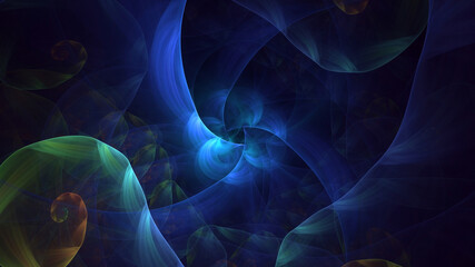 3D manual rendering abstract colorful fractal light background. Its not AI Generatd illustration.