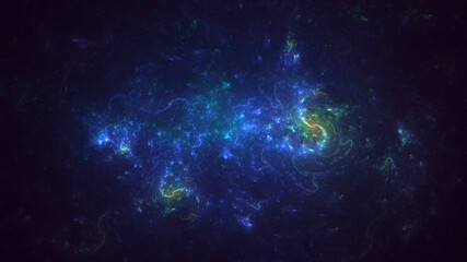 3D manual rendering abstract colorful fractal light background. Its not AI Generatd illustration.