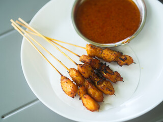 Delicious Satay Meat on a stick