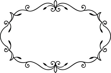 Classic vintage floral frame artwork for timeless and elegant designs
