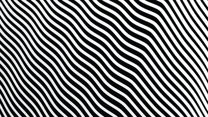 Black and white stripes wave pattern abstract background for backdrop or fabric style