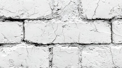 Obraz premium White Bricked Wall Background or Texture : Generative AI