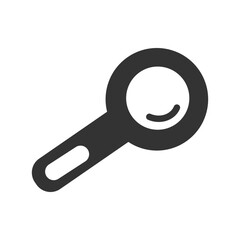 A magnifying glass icon, ideal for representing search, zoom, or exploration.find silhouette icon.