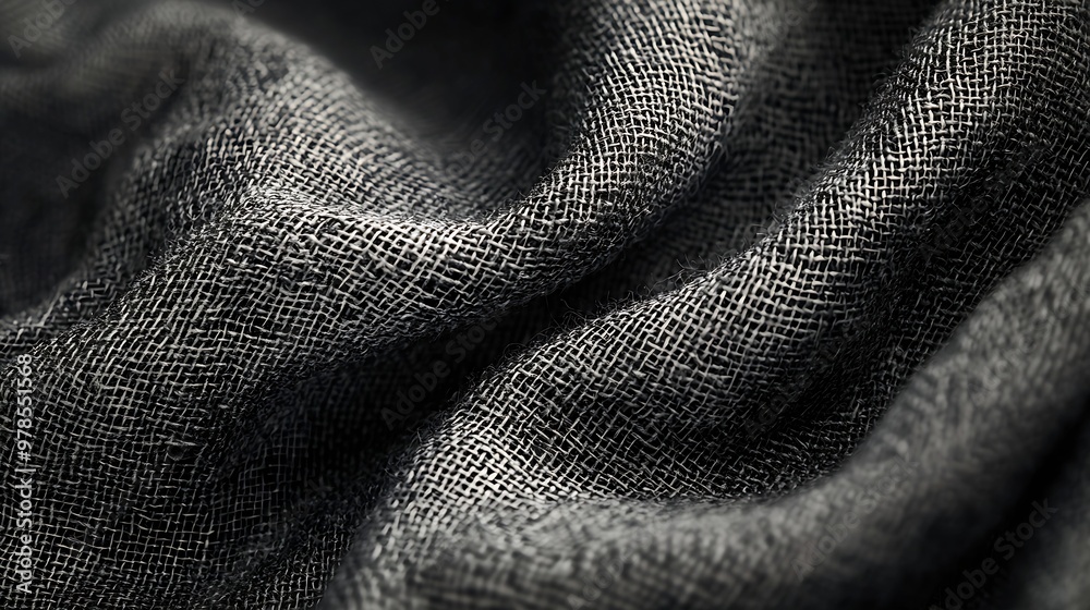 Poster Gray Fabric Texture Pattern : Generative AI