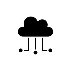cloud server glyph icon