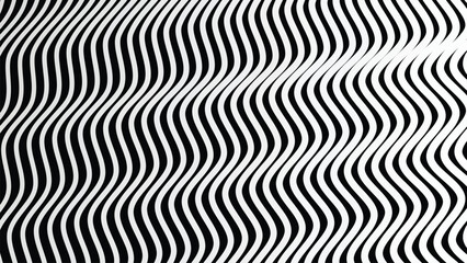 Black and white stripes wave pattern abstract background for backdrop or fabric style