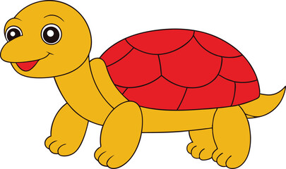  happy turtle a simple turtle walking with a smilie