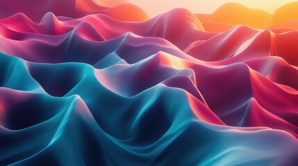 Obraz premium Wallpaper Vibrant Smooth ridges on Inky contrast background