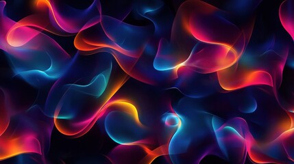 Wallpaper Dreamlike Graceful swirls on Charcoal contrast background