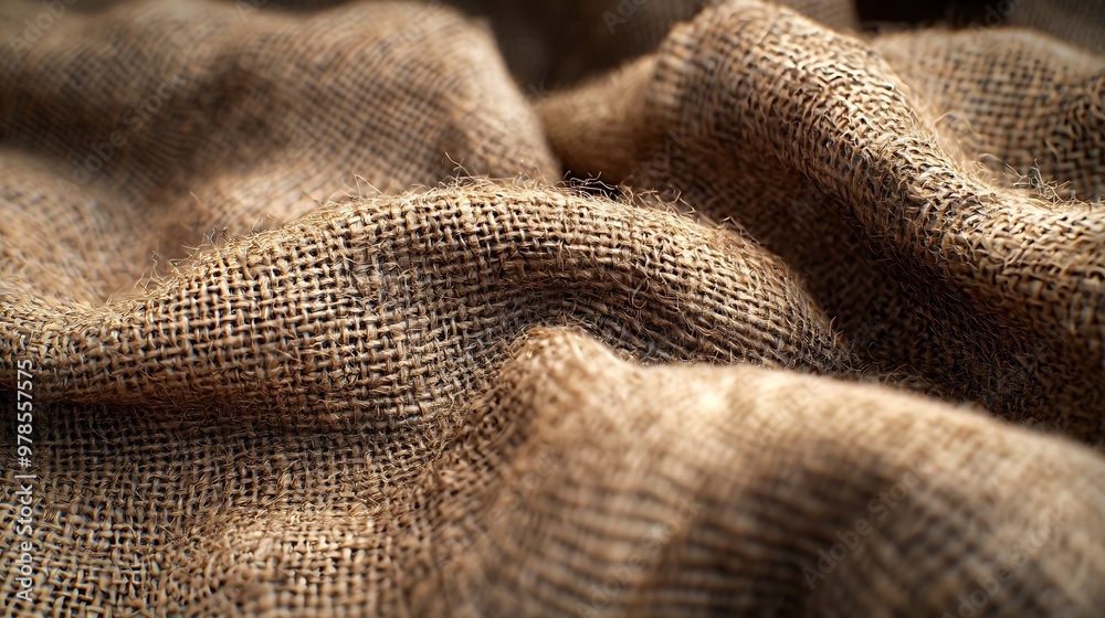 Poster burlap sacking hessian or gunny bag texture : generative ai