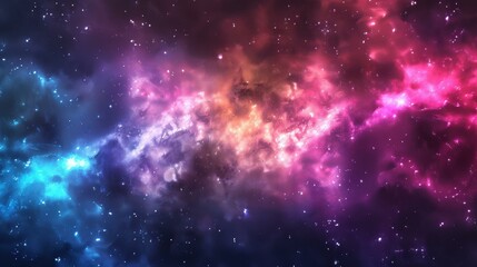 Fototapeta premium Explore a vibrant nebula in a stunning 3degree panorama, perfect for immersive environments.