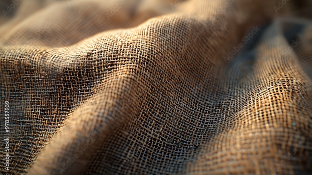 Poster Burlap Texture Pattern : Generative AI