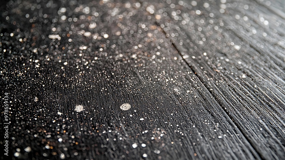 Poster dust and scratches on black table : generative ai