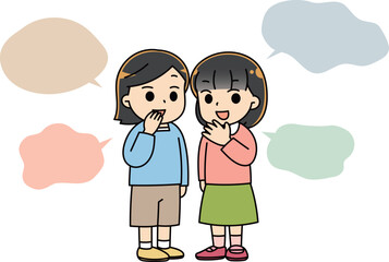 噂話をする女の子