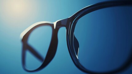 Close-up of stylish eyeglasses showcasing modern design, perfect for fashion and eyewear related content.