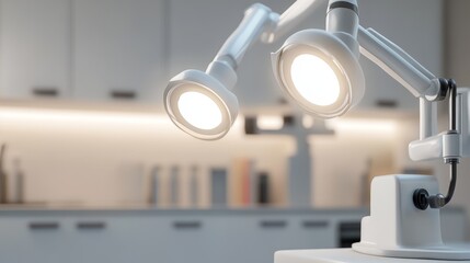 Modern lighting equipment in a clean, stylish interior with bright illumination for professional use and aesthetics.