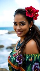 portrait of beautiful Costa Rica woman