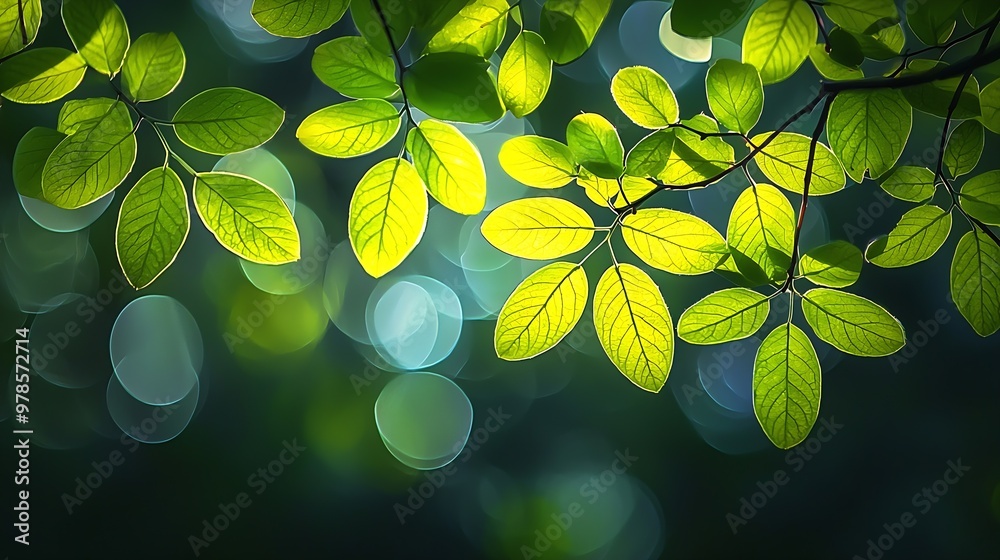 Aufkleber abstract nature bokeh background : generative ai