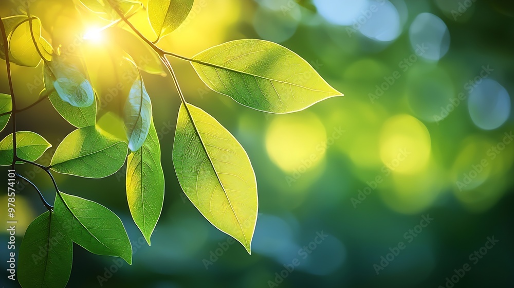 Aufkleber abstract blurred nature background : generative ai