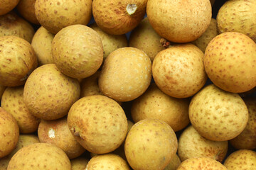 longan fruit texture close up. Dimocarpus longan