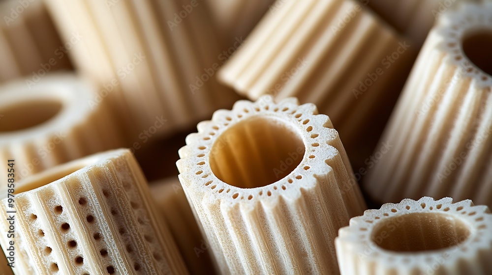 Poster macaroni texture : generative ai