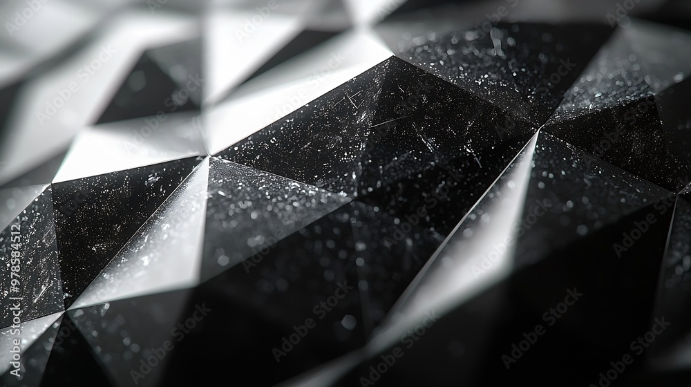 Poster dark diamond surface background : generative ai